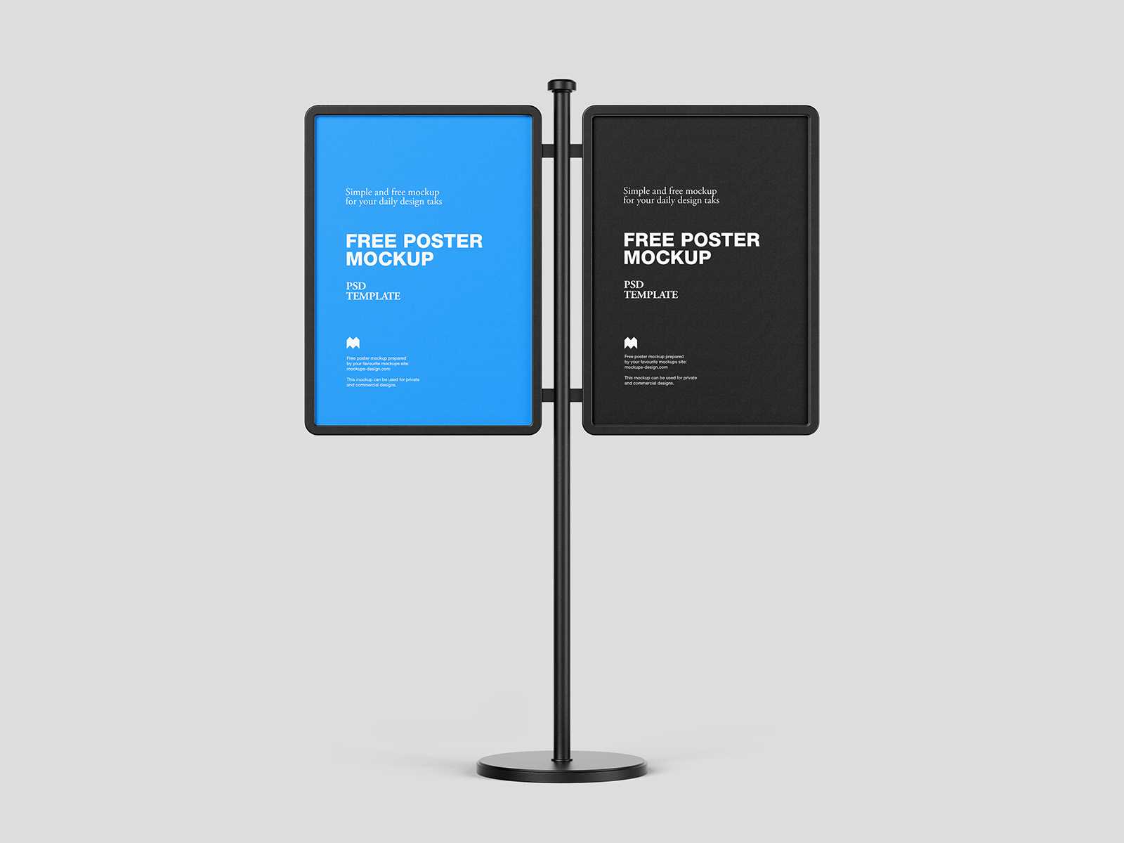 Double poster stand mockup - Instant Download