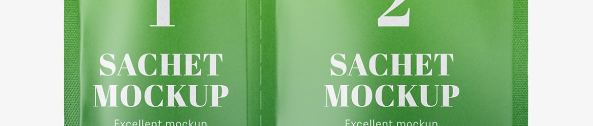 Double sachet mockup / matt Double sachet mockup / matt