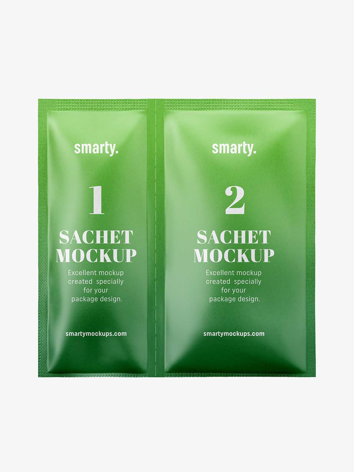 Double sachet mockup / matt