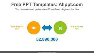 Double sided arrows PowerPoint Diagram Template