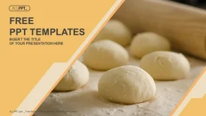 Dough balls for pizza-Food PowerPoint Templates