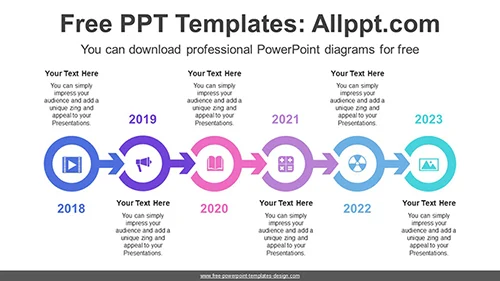 Doughnut Arrows Progress PowerPoint Diagram
