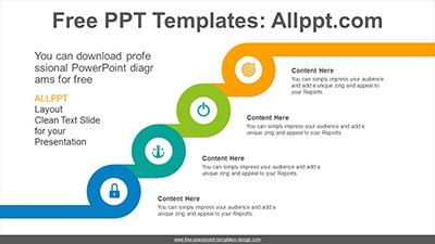 Doughnut bar stairs PowerPoint Diagram Template
