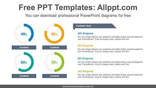 Doughnut Charts PowerPoint Diagram