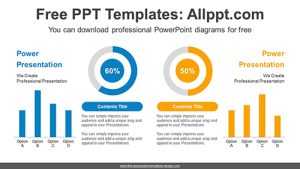 Doughnut-Column Charts PPT Diagram