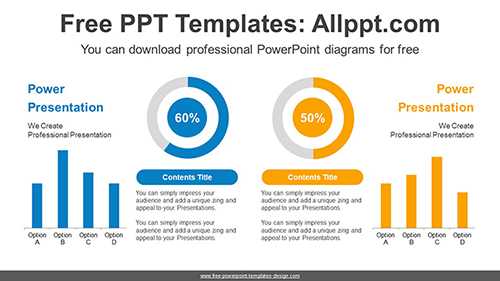 Doughnut-Column Charts PPT Diagram