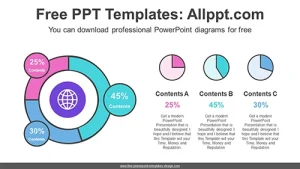 Doughnut Pie Charts PowerPoint Diagram