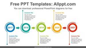 Doughnut signpost PowerPoint Diagram