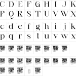 Mapa de caracteres da fonte Dragon Hoarders Font