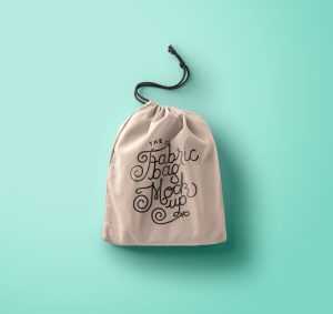 Drawstring Photoshop Bag Mockup
