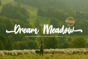 Dream Meadow Brush Font