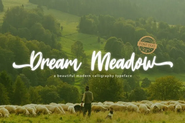 Dream Meadow Brush Font