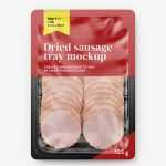 Dried sausage tray mockup