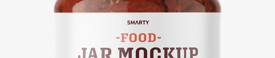 Dried tomatoes jar mockup