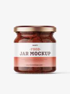 Dried tomatoes jar mockup