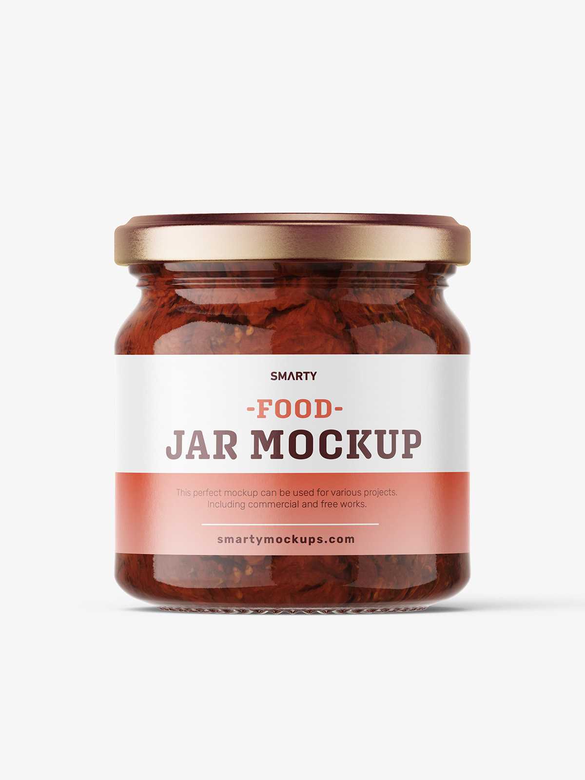 Dried tomatoes jar mockup