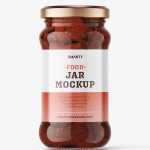 Dried tomatoes jar mockup