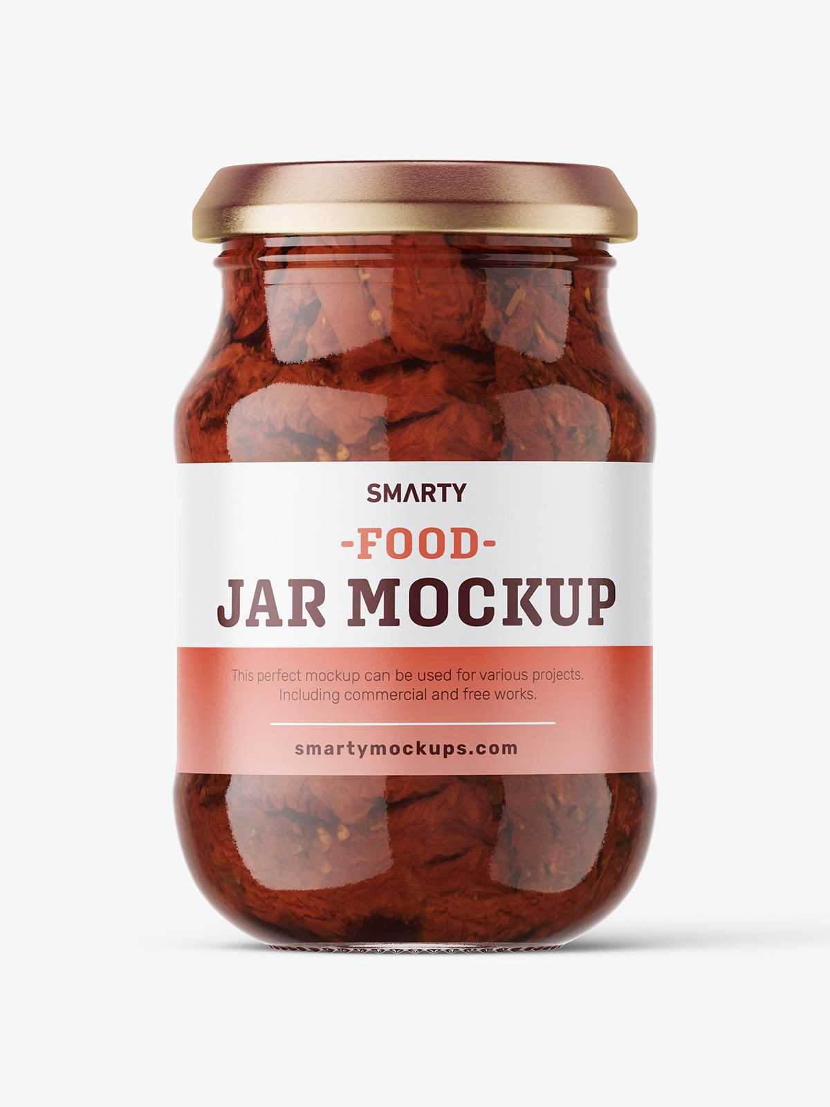 Dried tomatoes jar mockup