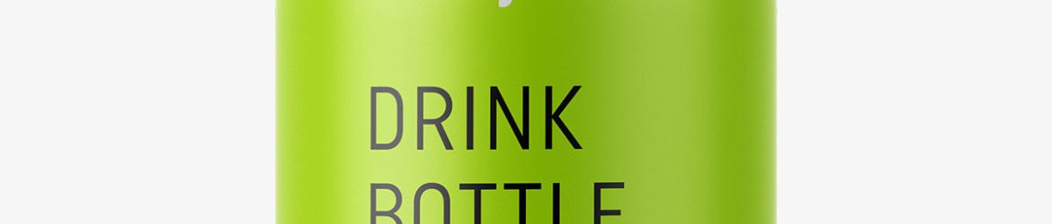 Drink bottle mockup with silver cap