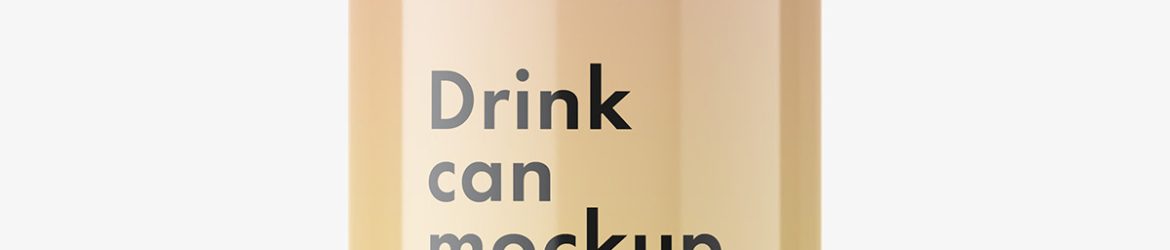 Drink can mockup / glossy