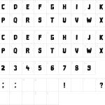 Mapa de caracteres da fonte Driving Around Font