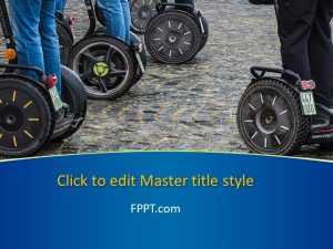 Driving Segway PowerPoint Template