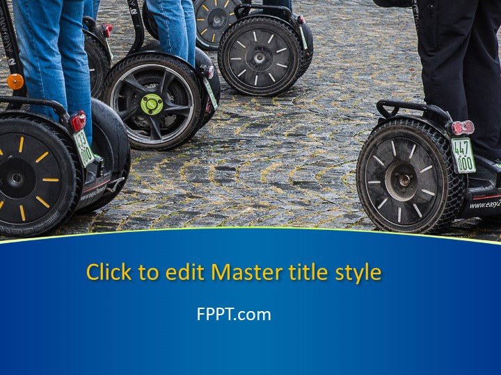 Driving Segway PowerPoint Template