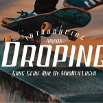 Droping Sans Serif Font
