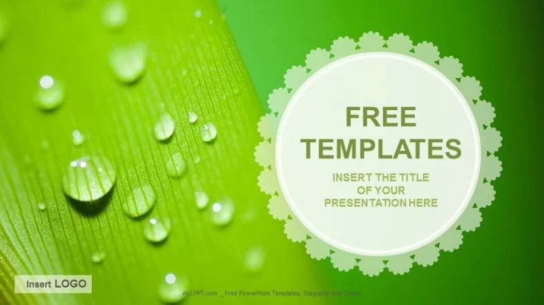 droplets Nature PPT Templates