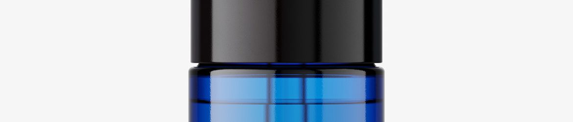 Dropper bottle mockup / blue