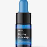 Dropper bottle mockup / blue