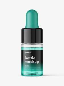 Dropper bottle mockup / clear