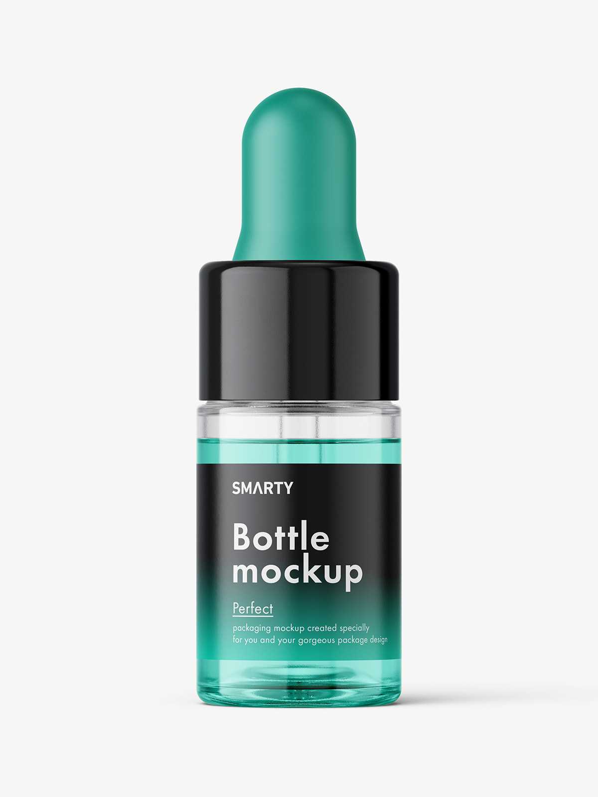Dropper bottle mockup / clear