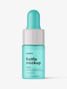 Dropper bottle mockup / frosted