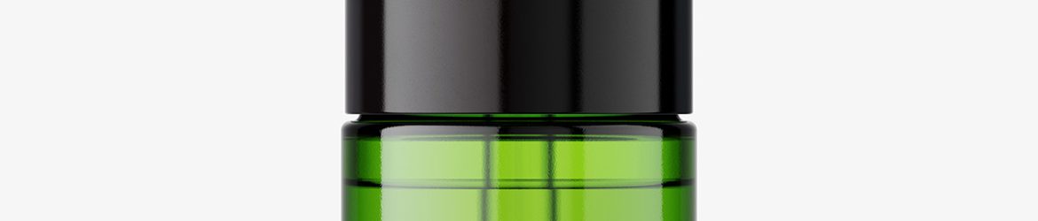 Dropper bottle mockup / green