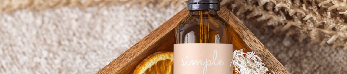 Dropper bottle on natural background mockup