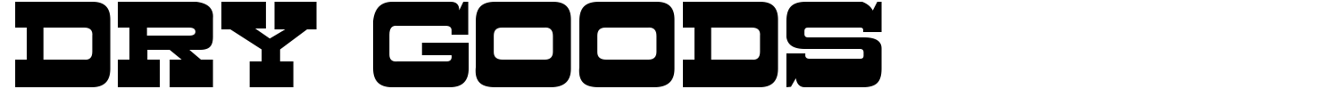 Dry Goods Font