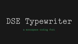 DSE Typewriter Font › Fontesk