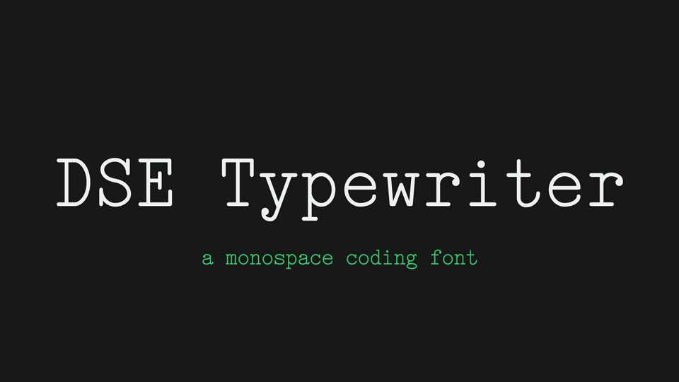 DSE Typewriter Font › Fontesk