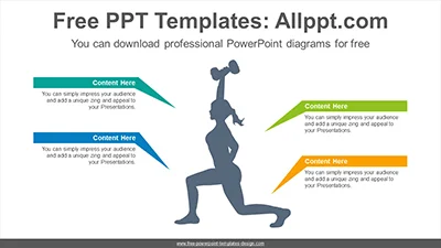 Dumbbell woman PowerPoint Diagram Template