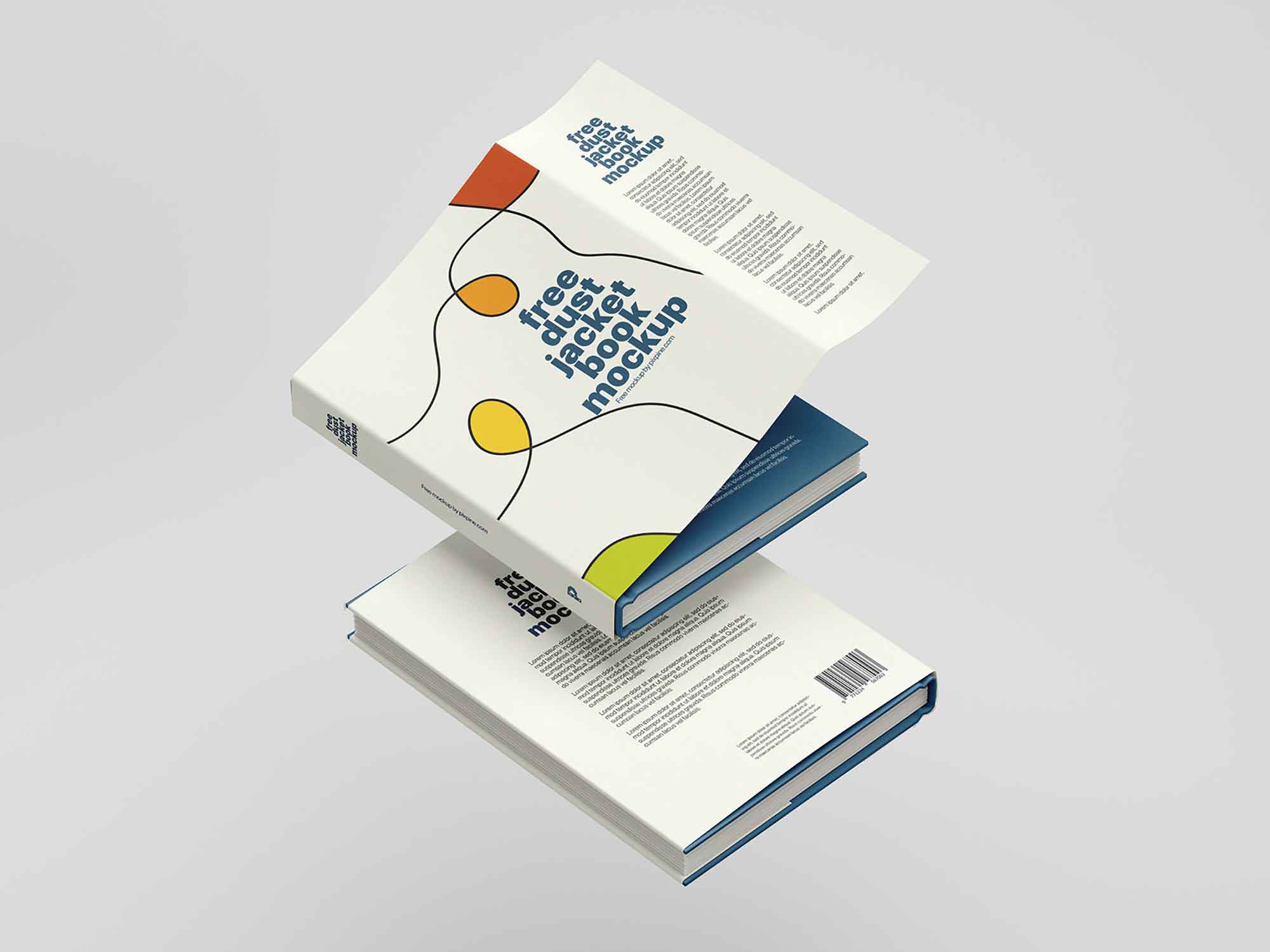 Dust Jacket Book Mockup (PSD)