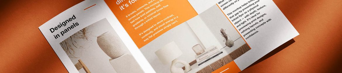 Dynamic trifold flyer mockup