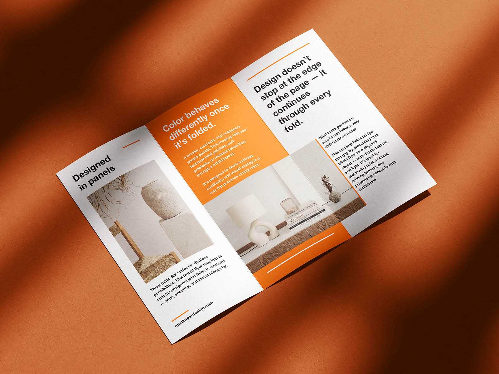 Dynamic trifold flyer mockup