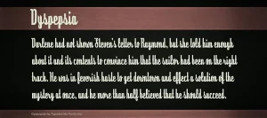 Dyspepsia Font