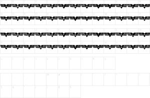 Mapa de caracteres da fonte Eagle Font