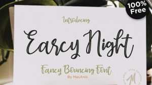 Earcy Night Font › Fontesk
