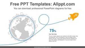 Earth Flying Rocket PPT Diagram