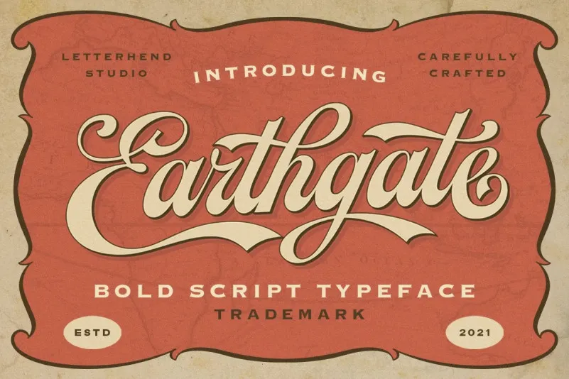 Earthgate Bold Script Font