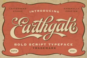 Earthgate Bold Script Font
