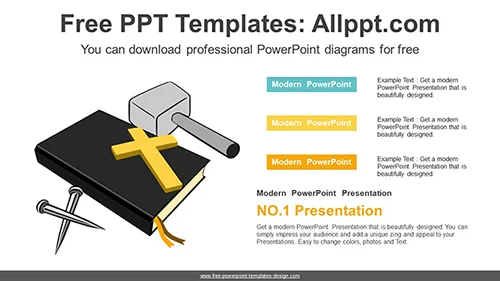 Easter Cross PowerPoint Diagram